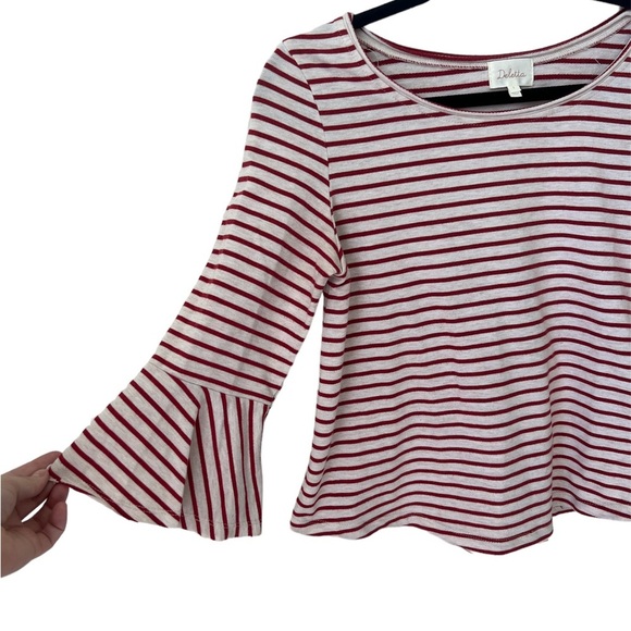 Deletta Anthropologie Stripped Blouse Size Small - Picture 4 of 6